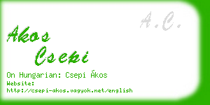 akos csepi business card