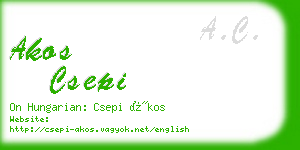 akos csepi business card